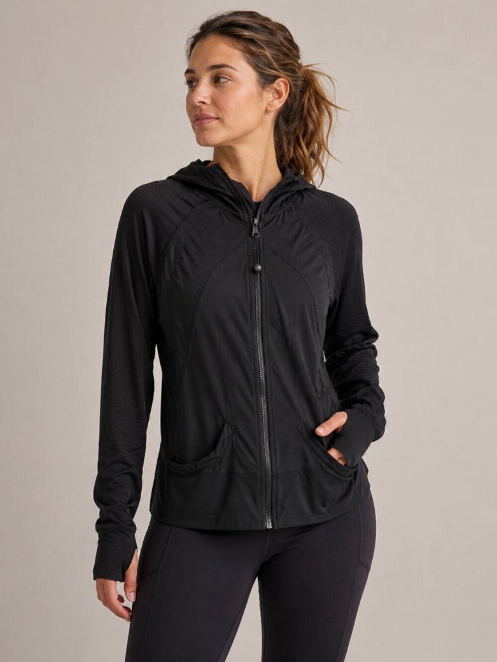 LULULEMON Hooded Performance Jacket Black Size 12